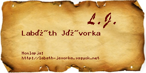 Labáth Jávorka névjegykártya